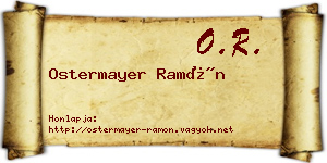 Ostermayer Ramón névjegykártya